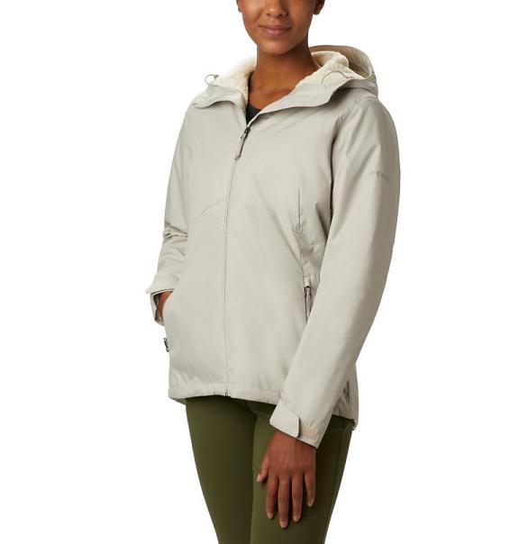 Columbia Rainie Falls Rain Jacket Beige For Women's NZ3541 New Zealand